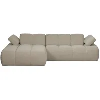 WOOOD Mojo Chaise Longue links bouclé beige melange